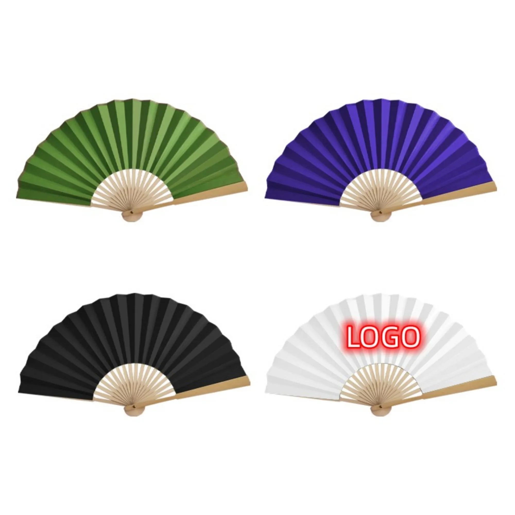 Foladble Cloth/Paper Bamboo Fan 2