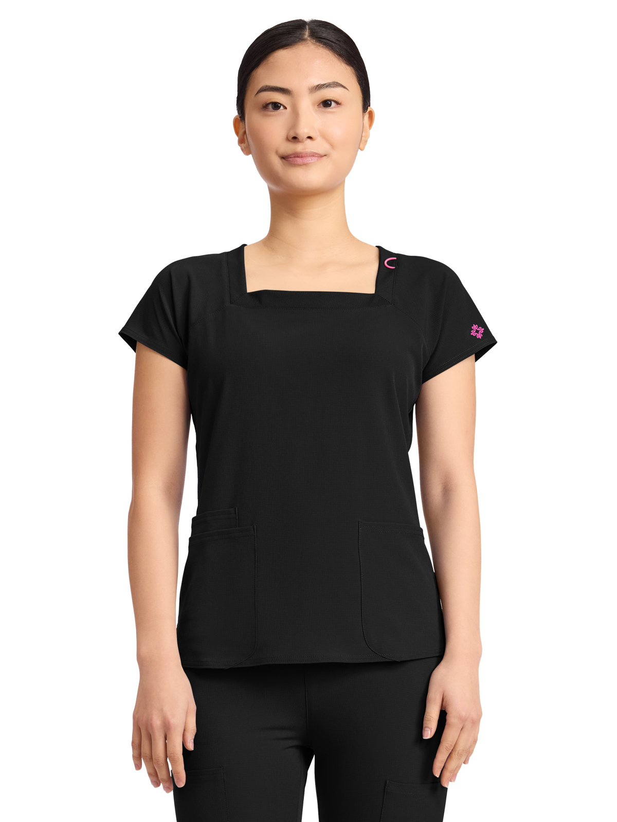 Med Couture - MC AMP - Women's 3-Pocket Square Neck Scrub Top 3