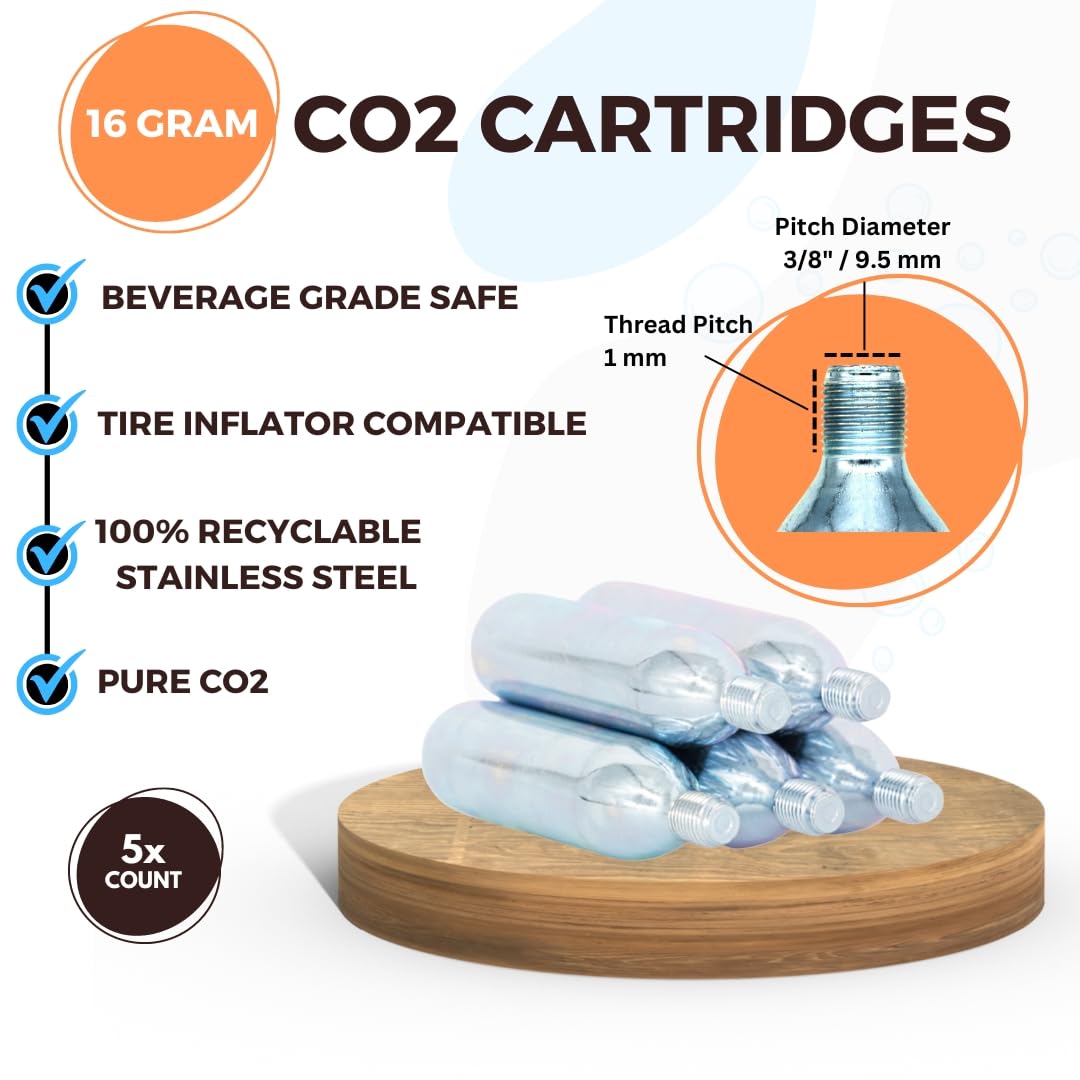 16g Beverage Grade CO2 Cartridges