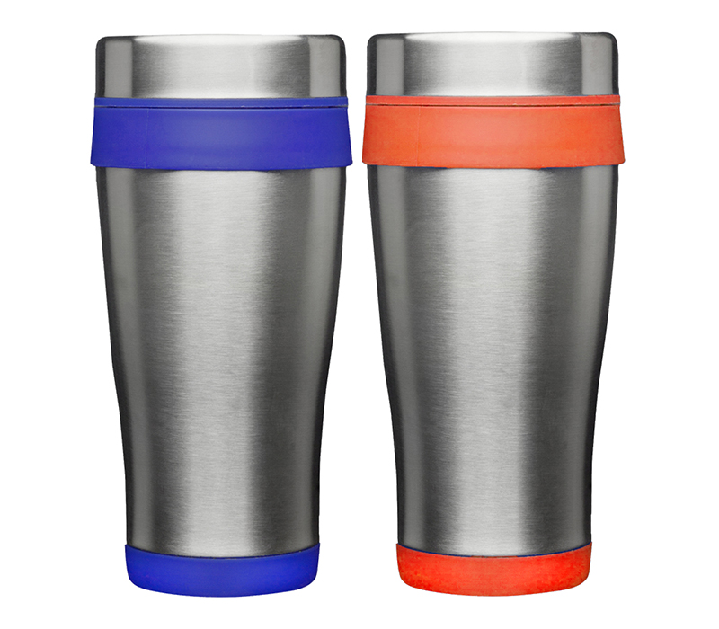 Stainless Steel Tumbler with Plastic Lid, 16 oz. 6