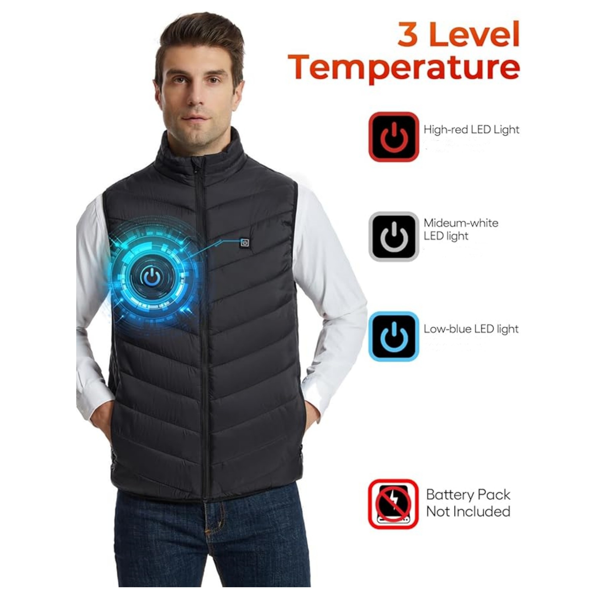Heated Jacket 4 Heating Areas 6