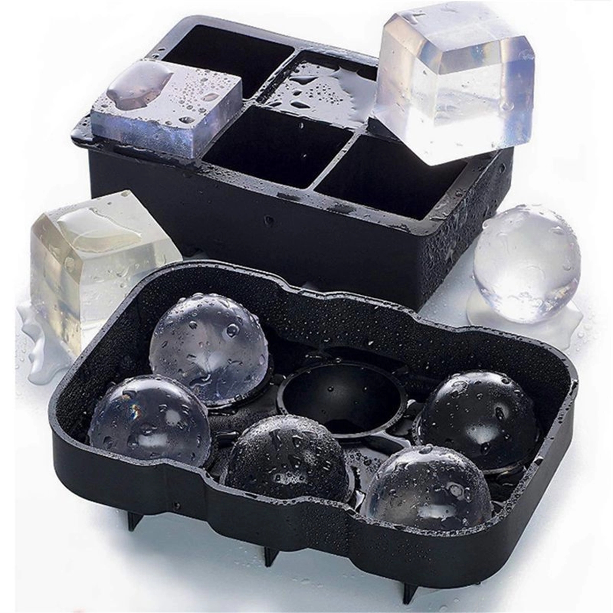 Ice Cube Trays Silicone Square Sphere Mold 2