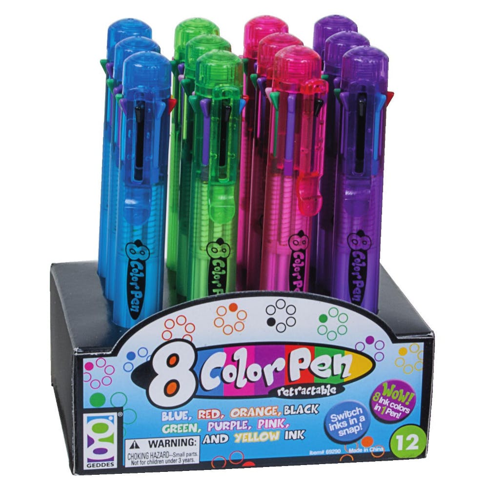 8-in-1 Ballpoint Pens - Assorted 5.5" 1