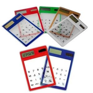 Portable Transparent Solar Mini Cute Touch Calculator 11