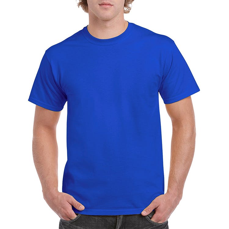 Gildan Cotton Men's T-Shirts Indigo Blue Medium