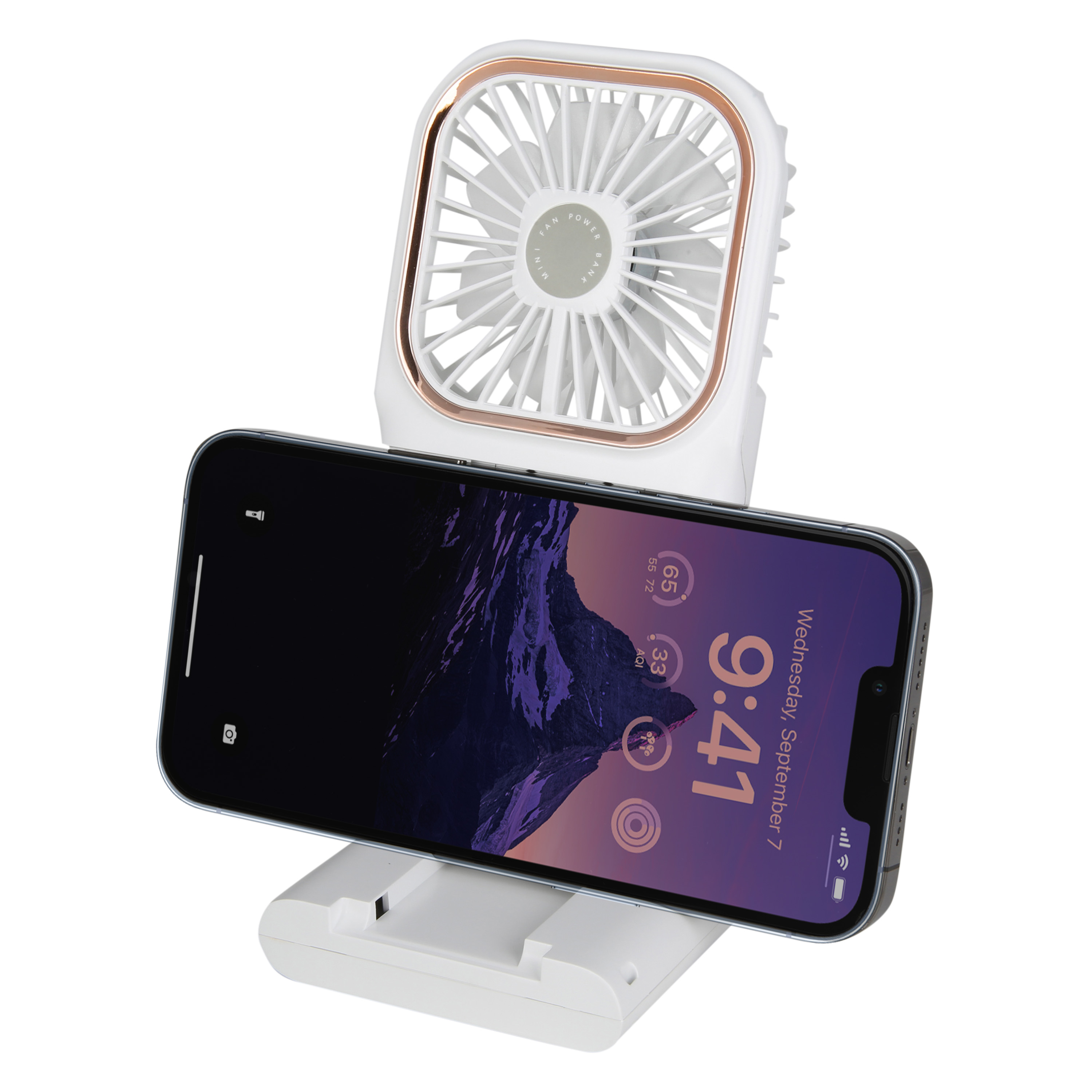 3 IN 1 Mini Fan 3,000mAh Power Bank 4