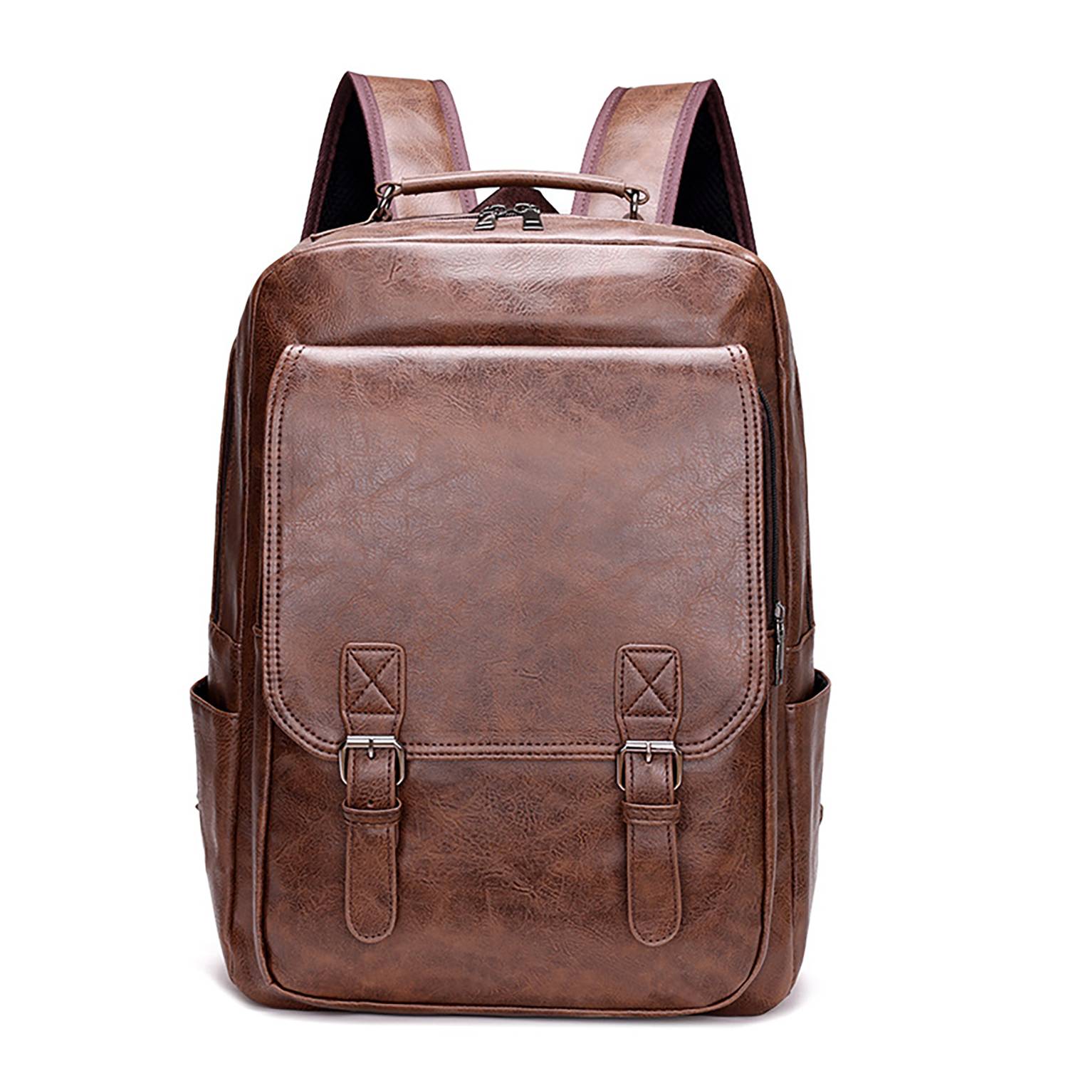Large Capacity Waterproof Pu Business Travel Backpack 7