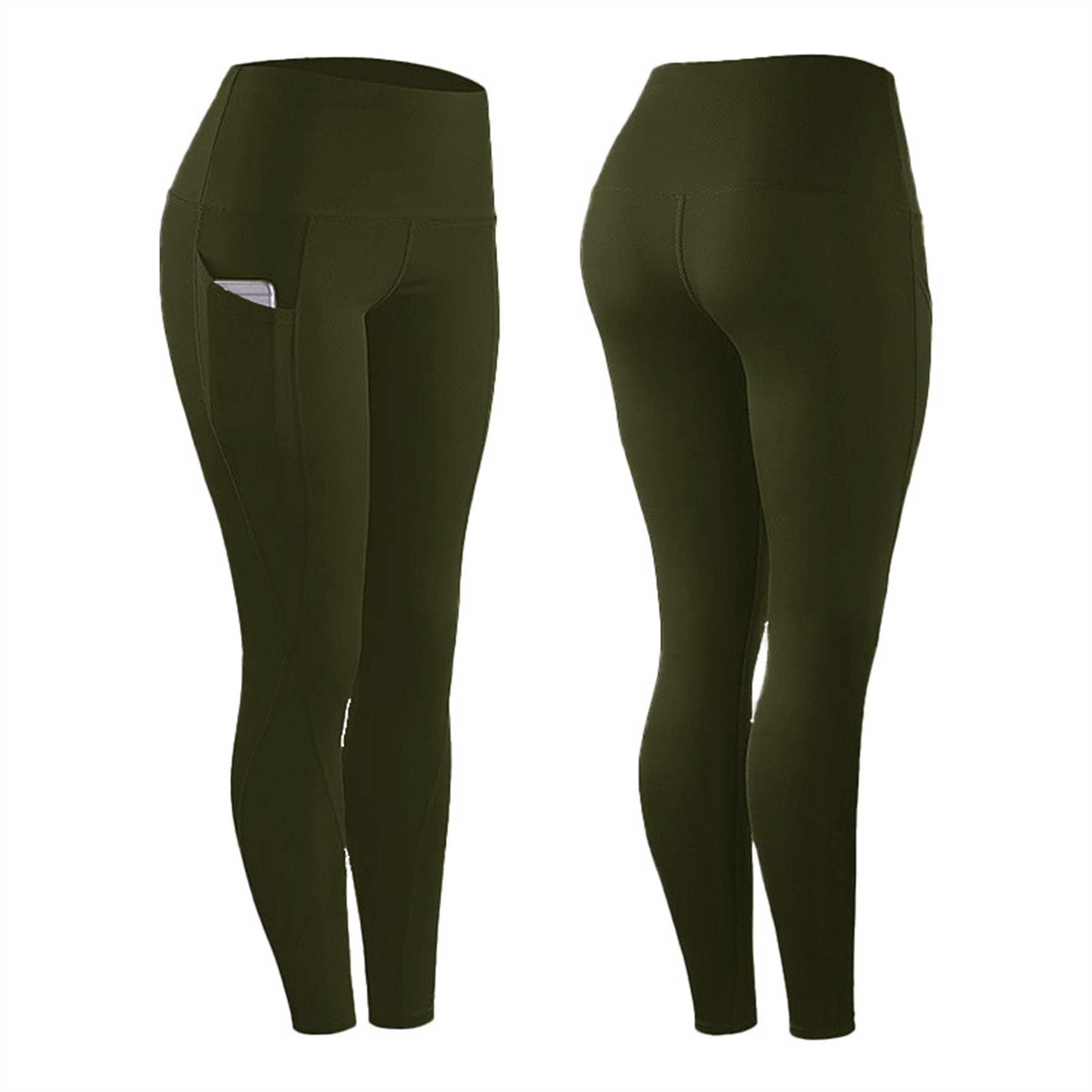 Women's High Waisted Yoga Pants Leggings w/Pockets 2