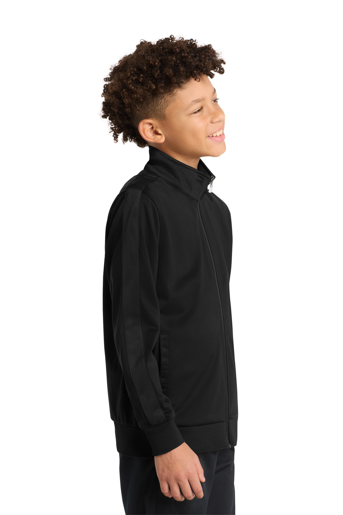 Sport-Tek Youth Tricot Sleeve Stripe Track Jacket. YST94 8