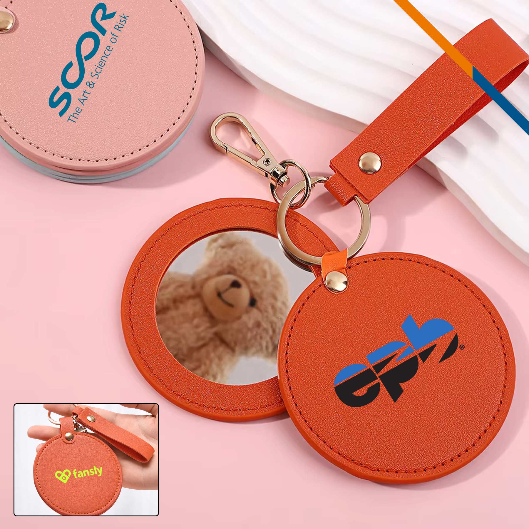 Rava PU Leather Keychain Mirror 5