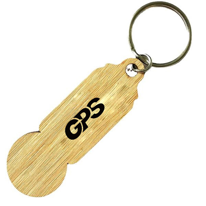 4 1/2 " Wood Token Keychain 2