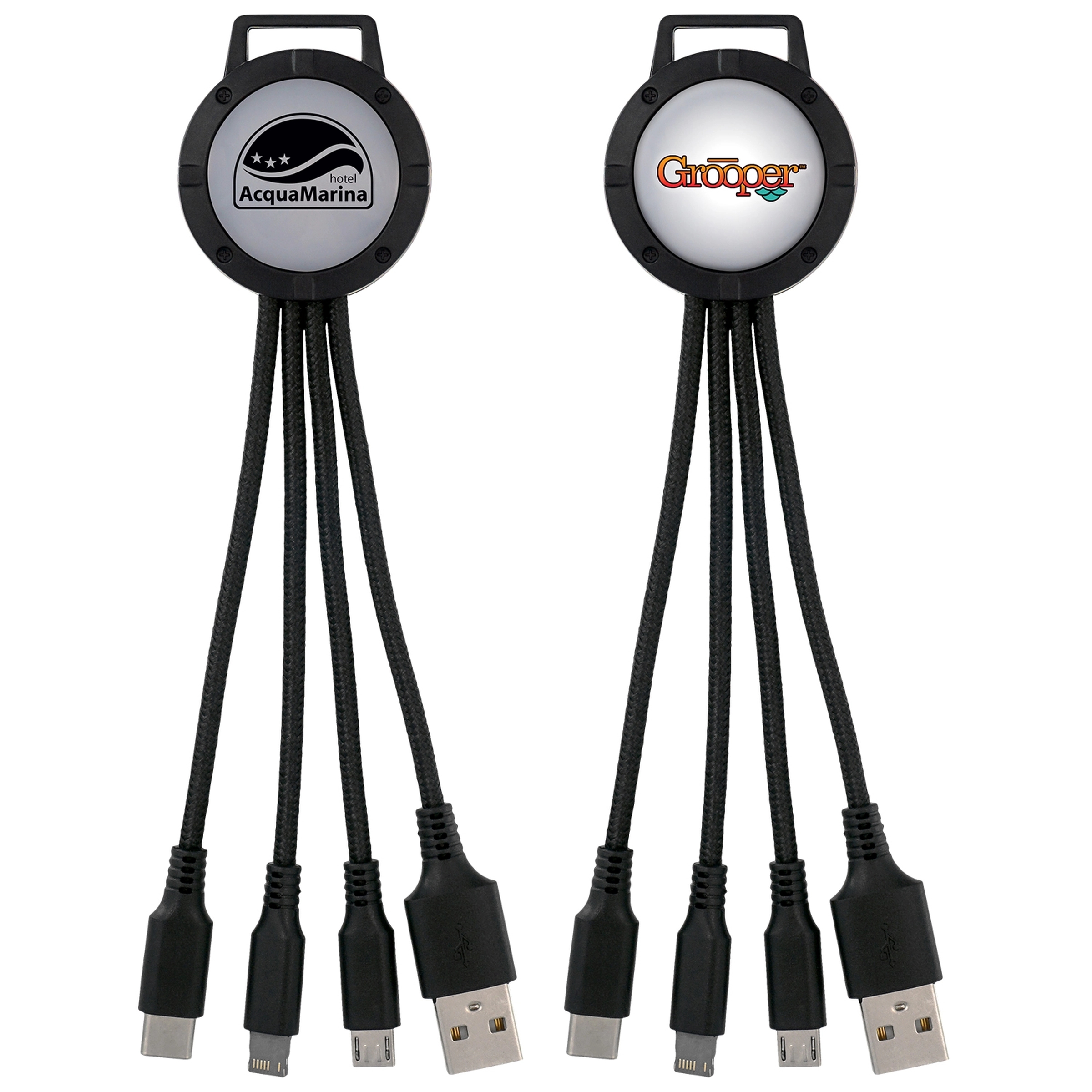 LIGHT UP TWO TONE 3-IN-1 CHARGING CABLE