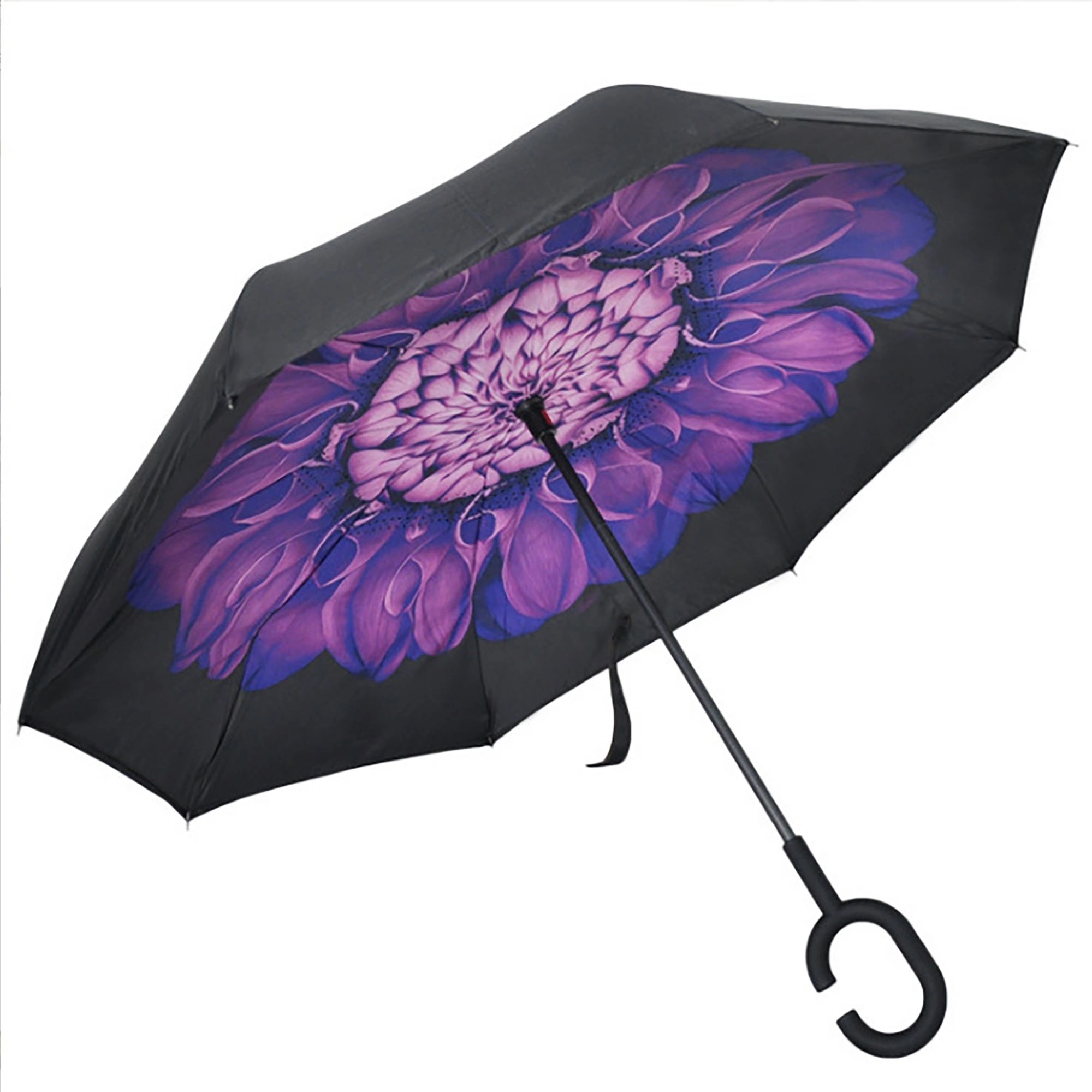 Reverse Upside Down Umbrella With C-Shaped Handle 20