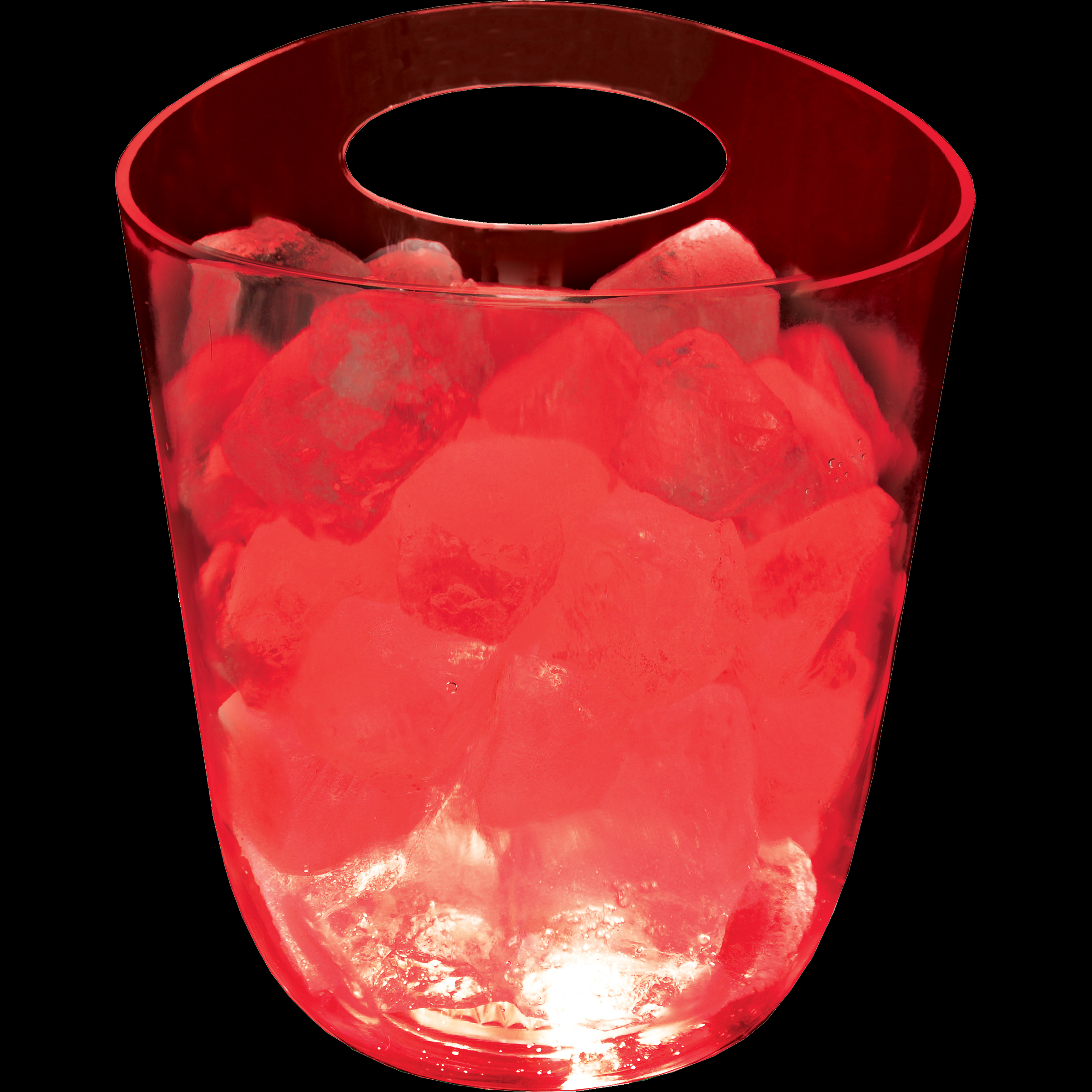 125oz Lites Up Plastic Champagne Ice Bucket with Handle 6