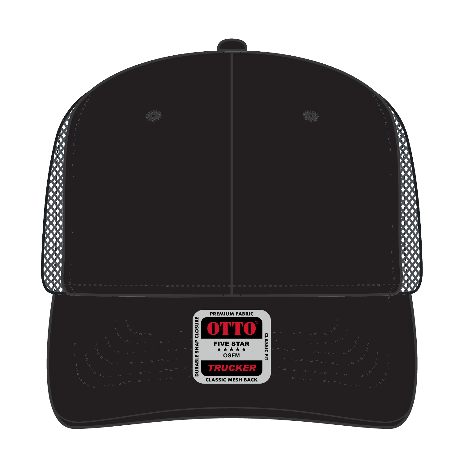 OTTO CAP® 6 Panel Mid Profile Mesh Back Trucker Hat 76