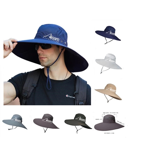 Super Wide Brim Men Fishing Sun Hats 6