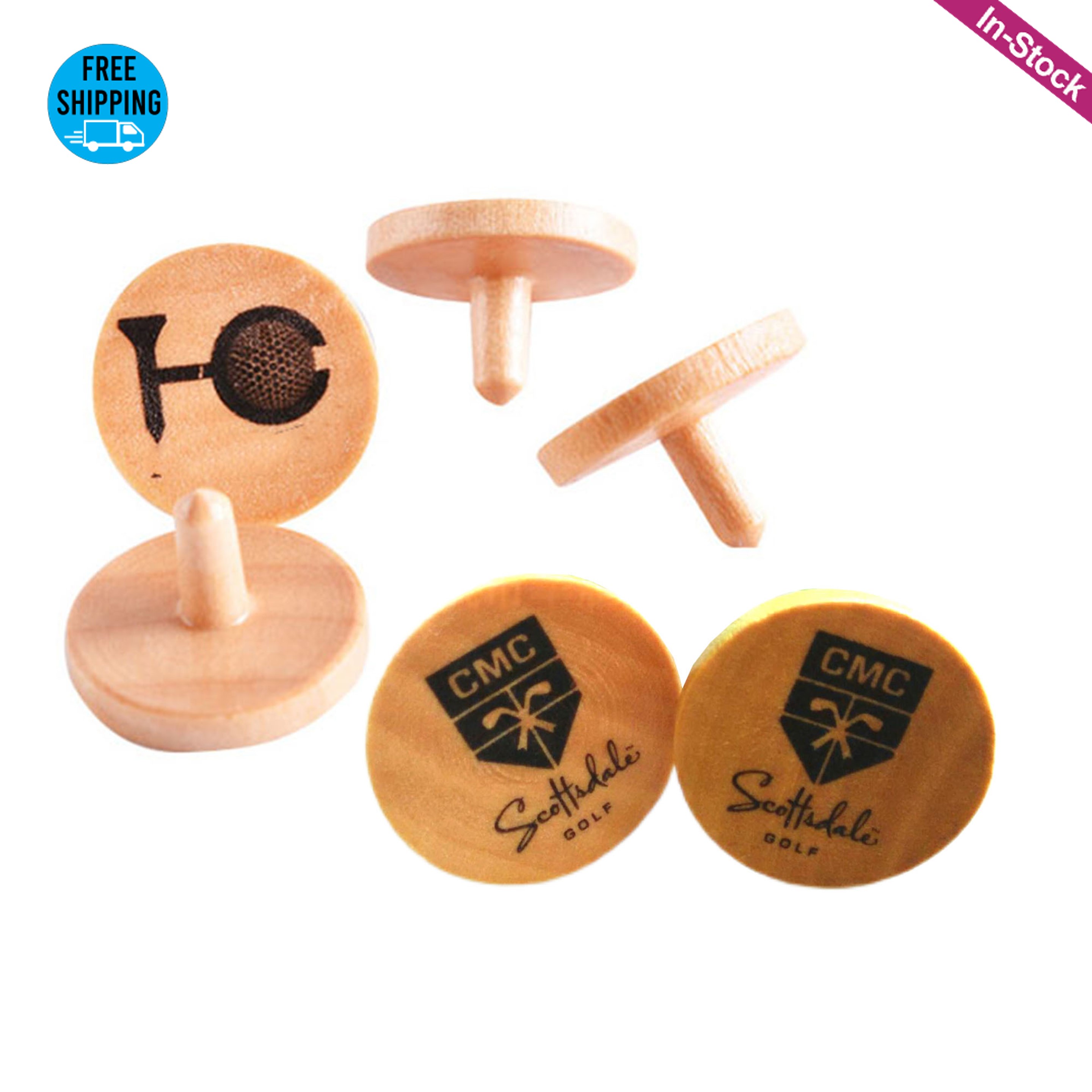 Wooden Golf Ball Markers 2