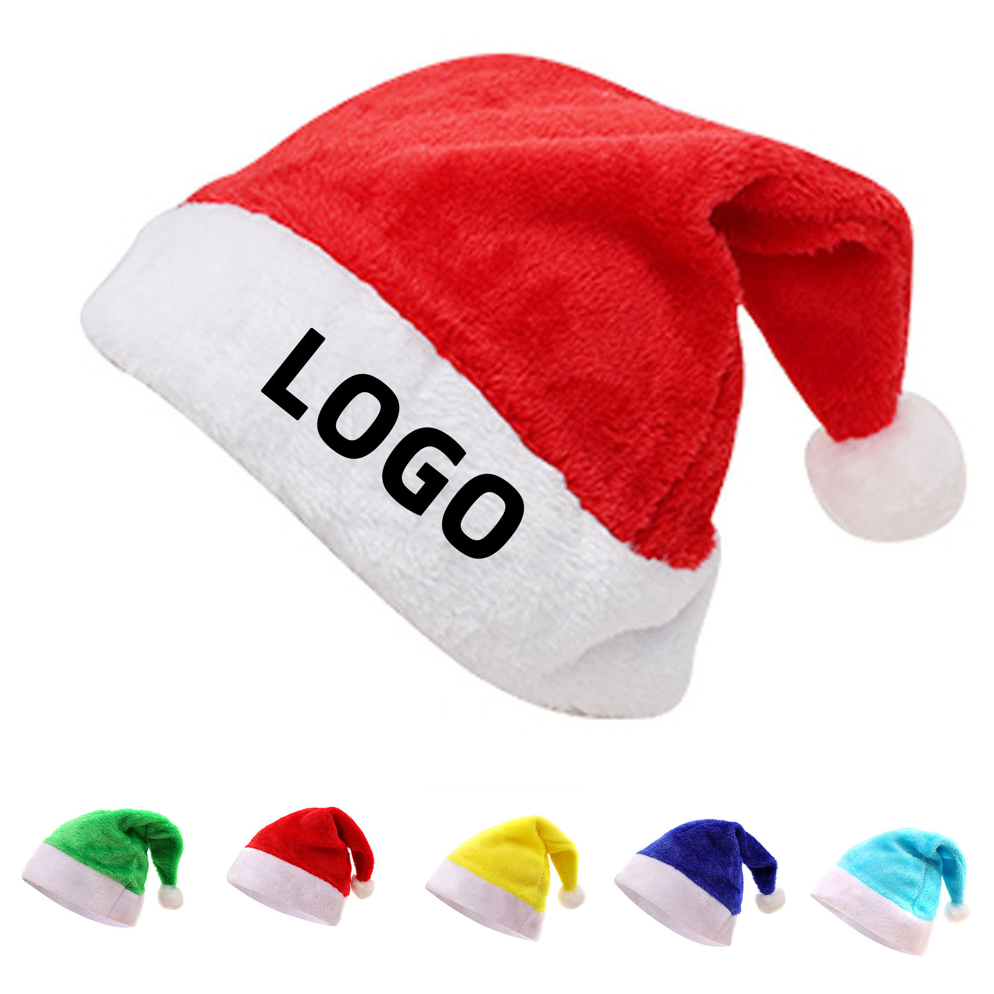 Christmas Santa Hat Plush Holiday Accessory 2