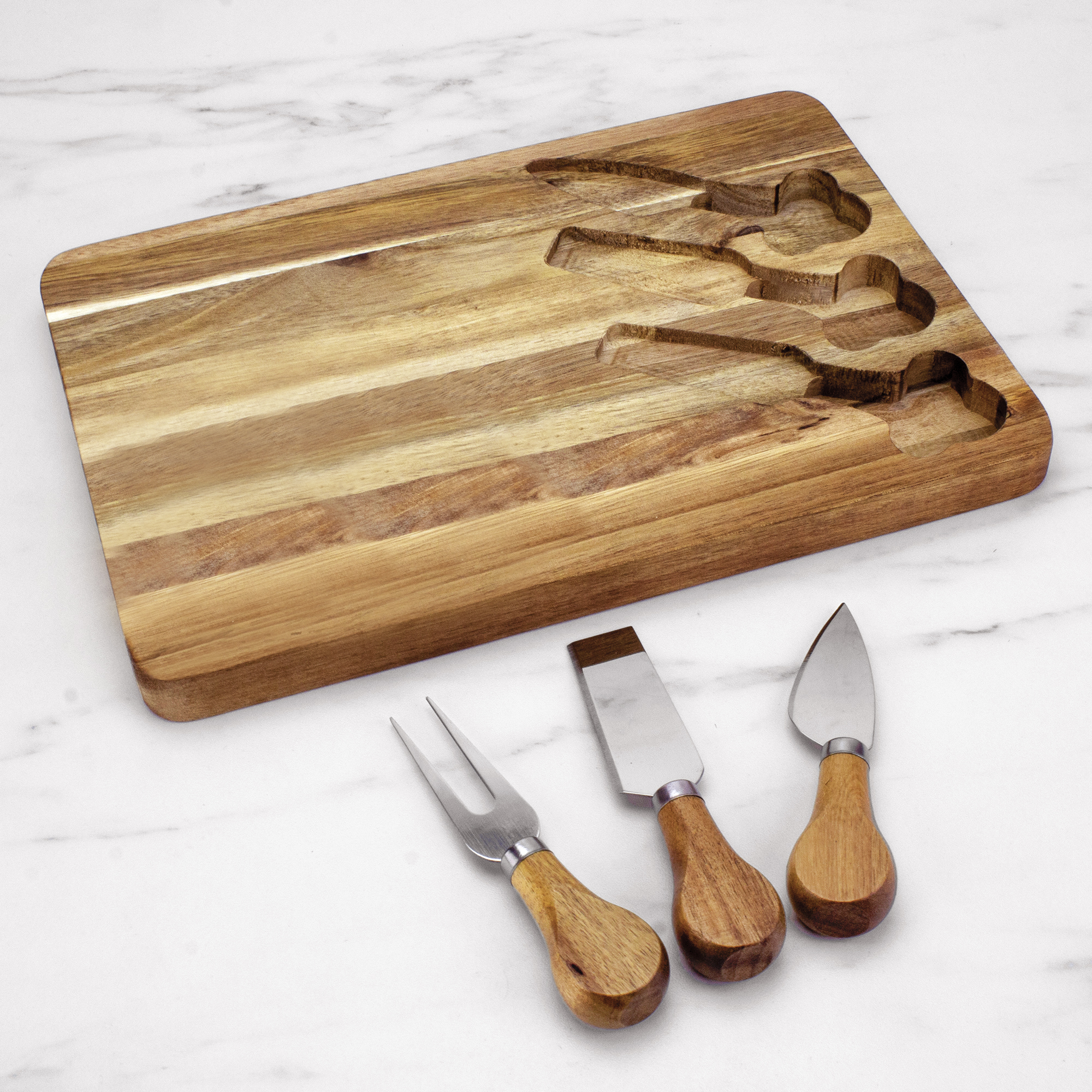 Acacia Cheese Serving Set 5