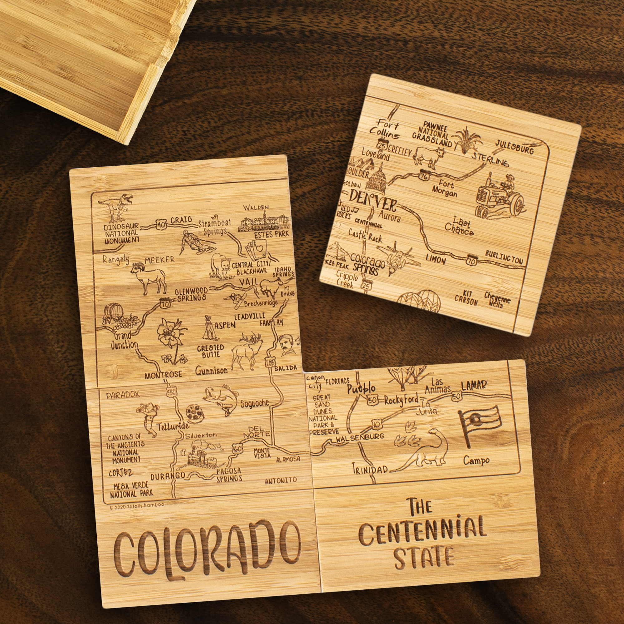 Colorado Puzzle Coaster Set 14