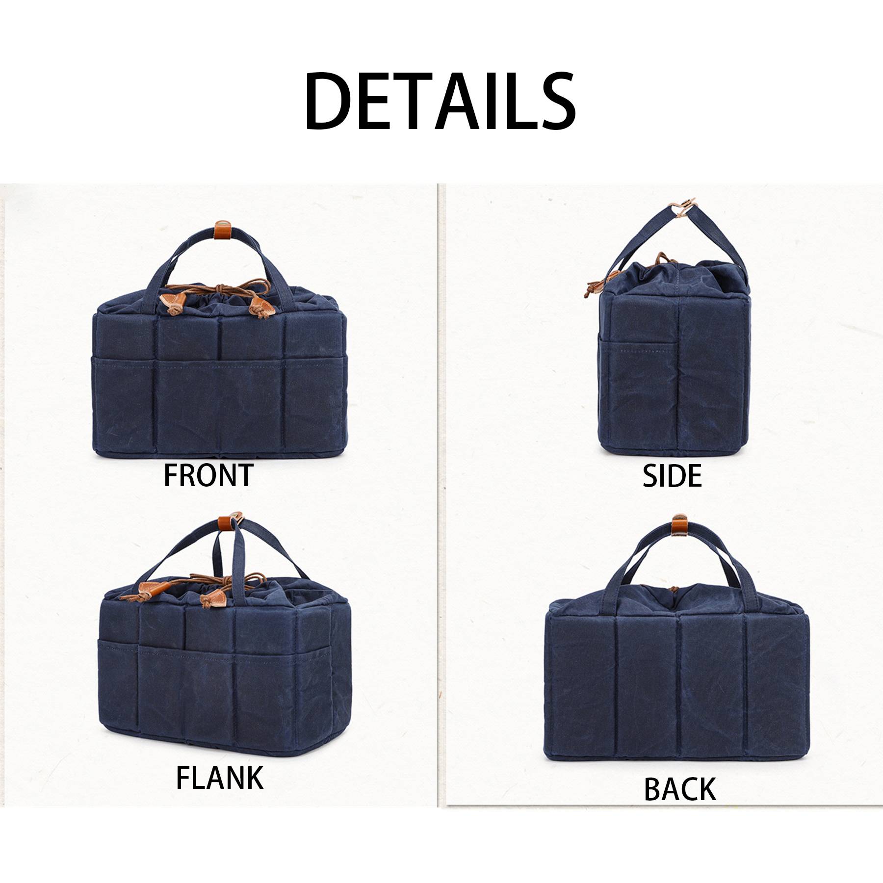 Canvas drawstring electronic accessories storage duffel bag 5