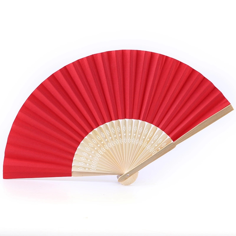Full-color Folding Bamboo Paper Hand Fan 1