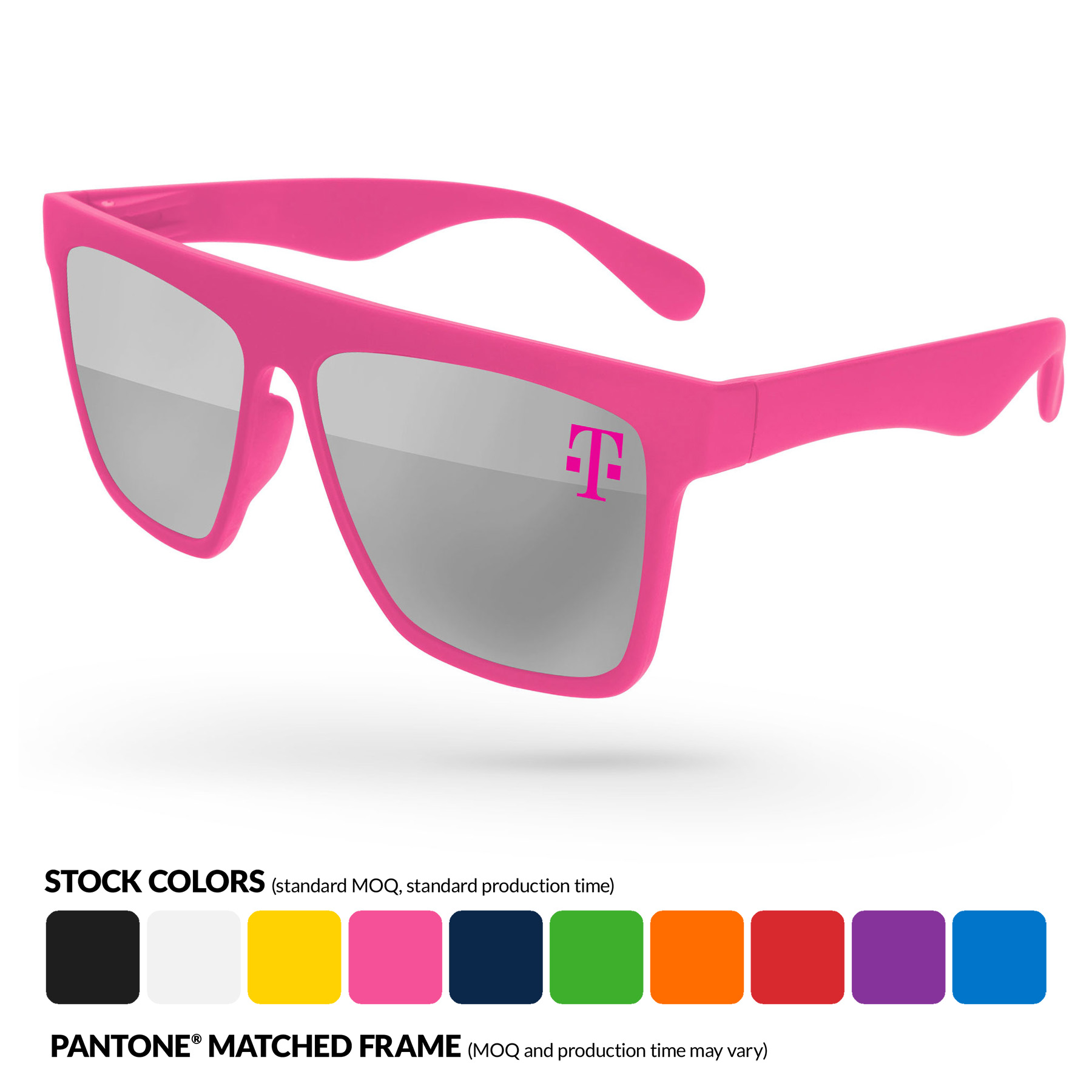 Laser Mirror Sunglasses w/ Lens Imprint 4