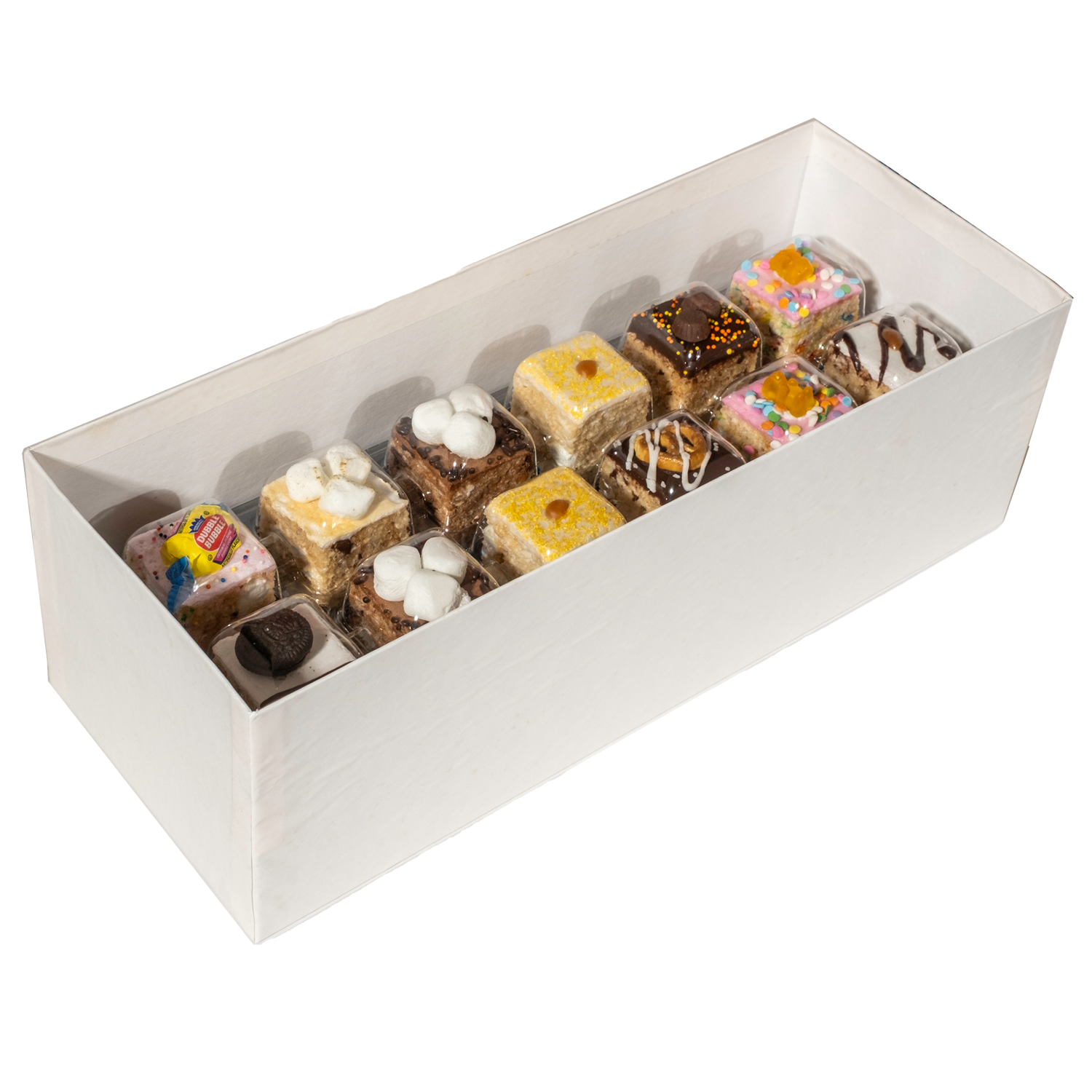 12 handmade crispy rice treats with custom fondant logos and choice of flavors 7