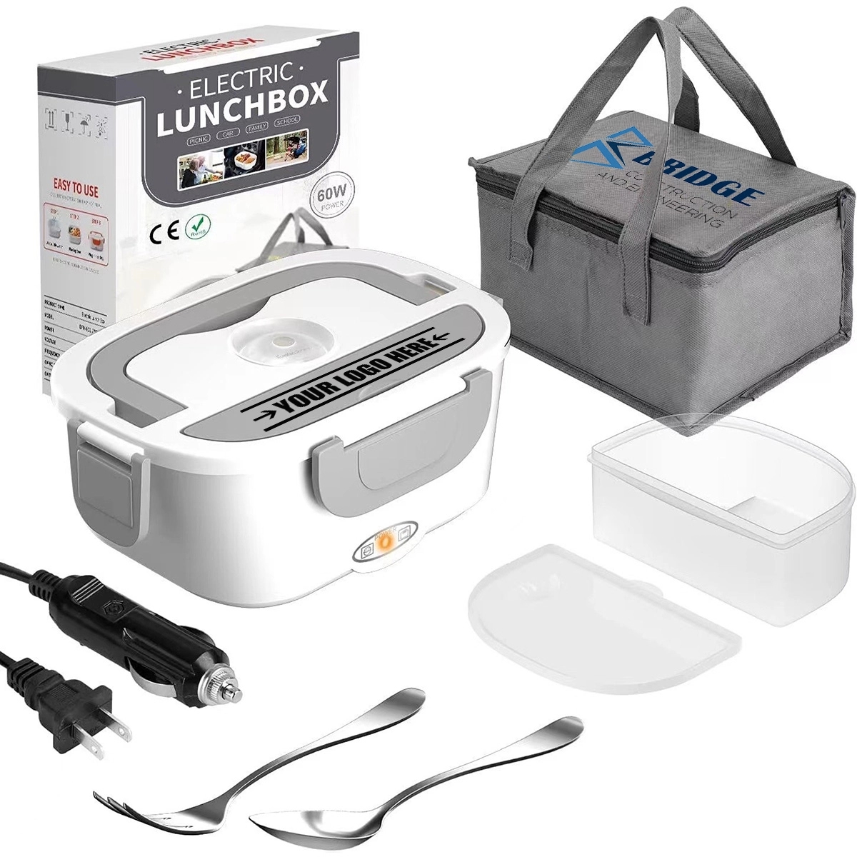 Custom Portable Microwave Food Heater Electric Lunch Box 1