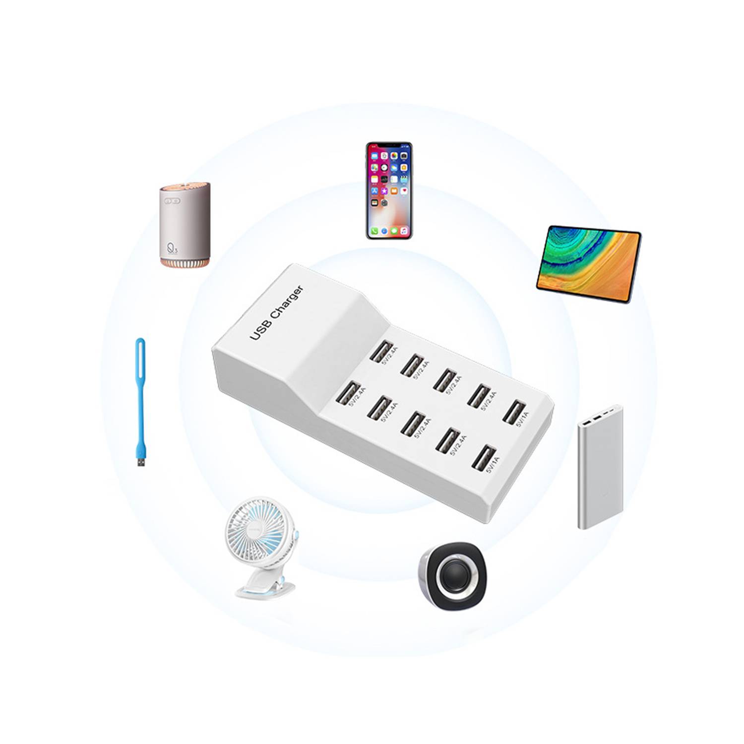 10-Ports USB Charging Station 4