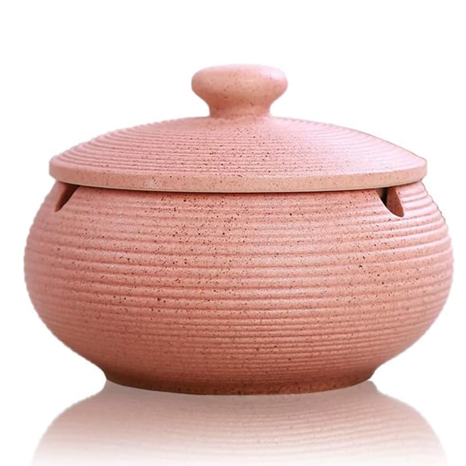 Windproof Ceramic Ashtray w/ Lid 4