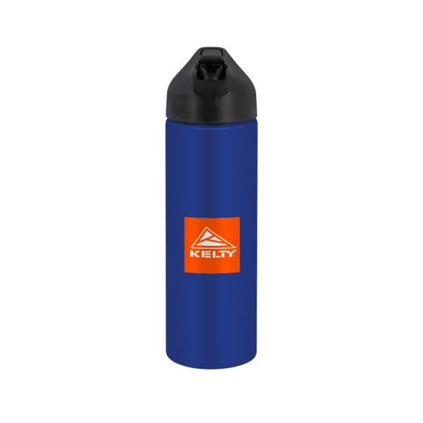 EasyFlow Recycled Aluminum Bottle w Straw Lid, custom water bottle with logo imprint 56