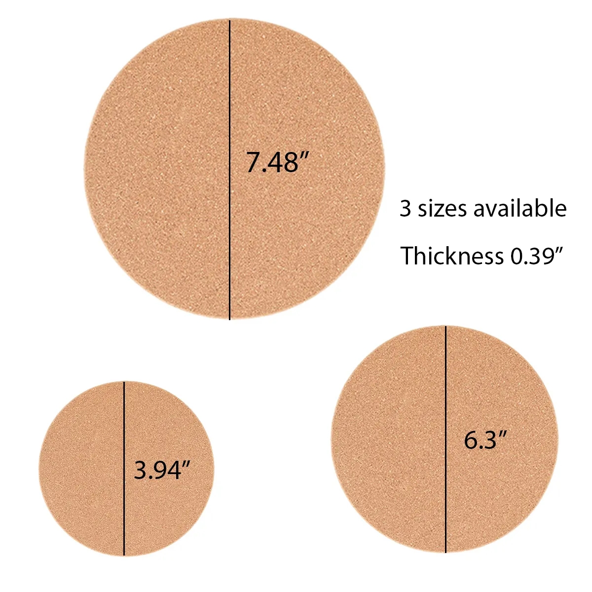 Cork Coasters High Density Heat Resistant Sustainable 7