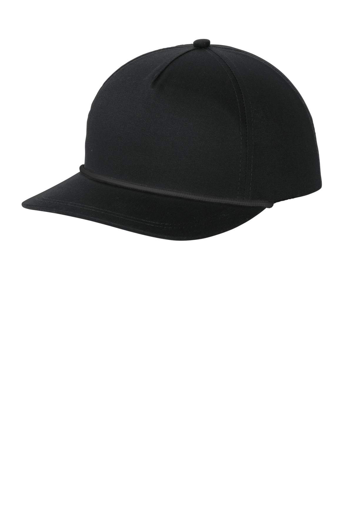 Snapback Five-Panel Rope Cap