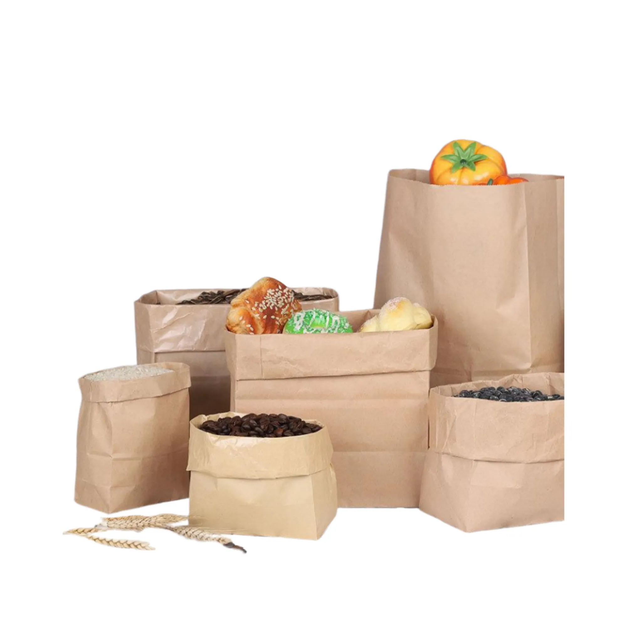 11x3.5x9 Inches Kraft Shop Gift Brown Paper Bag 5
