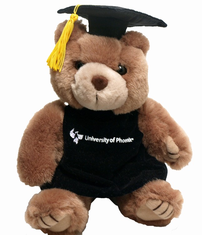 8" Graduation Bear with one color imprint 1