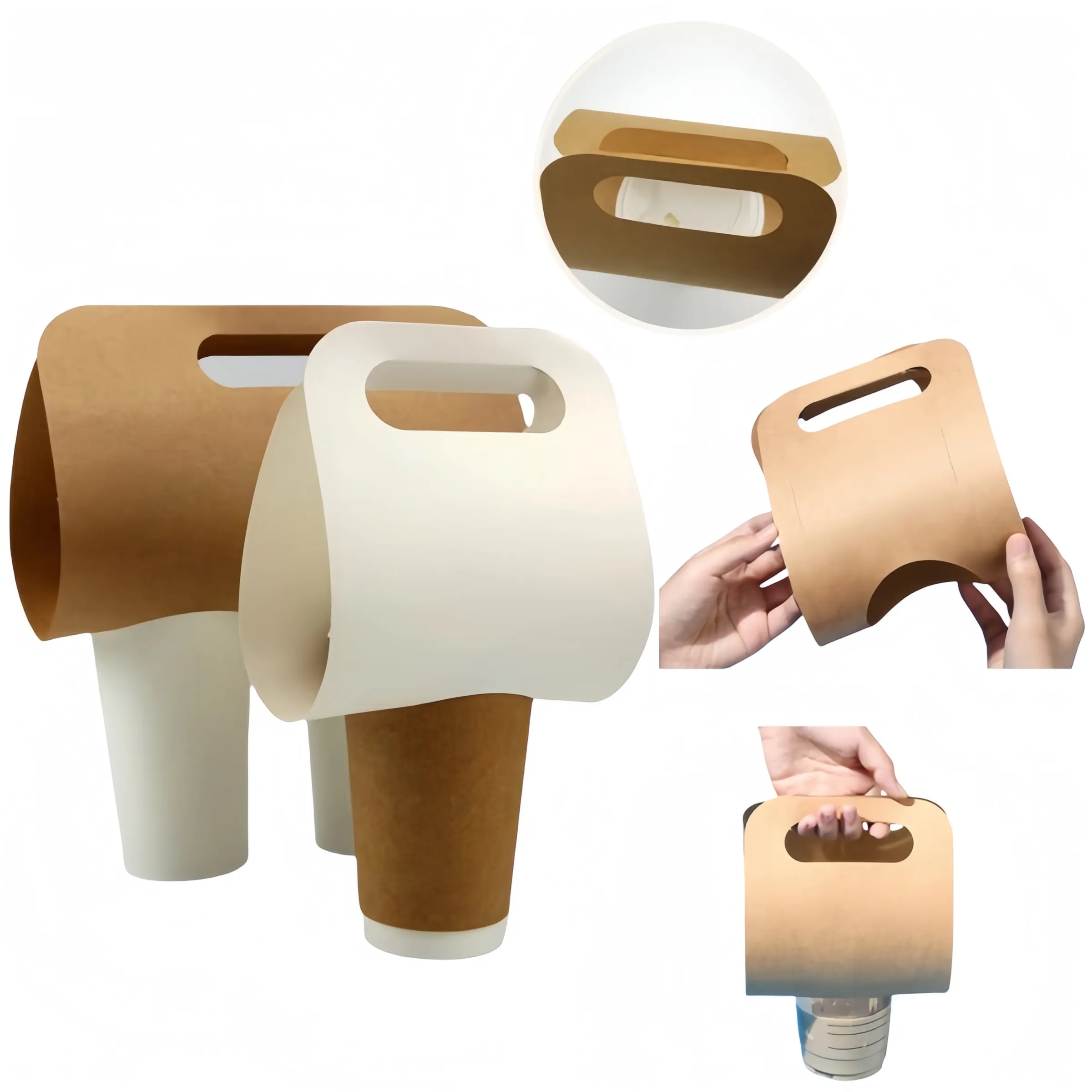 Disposable portable cup holder 6