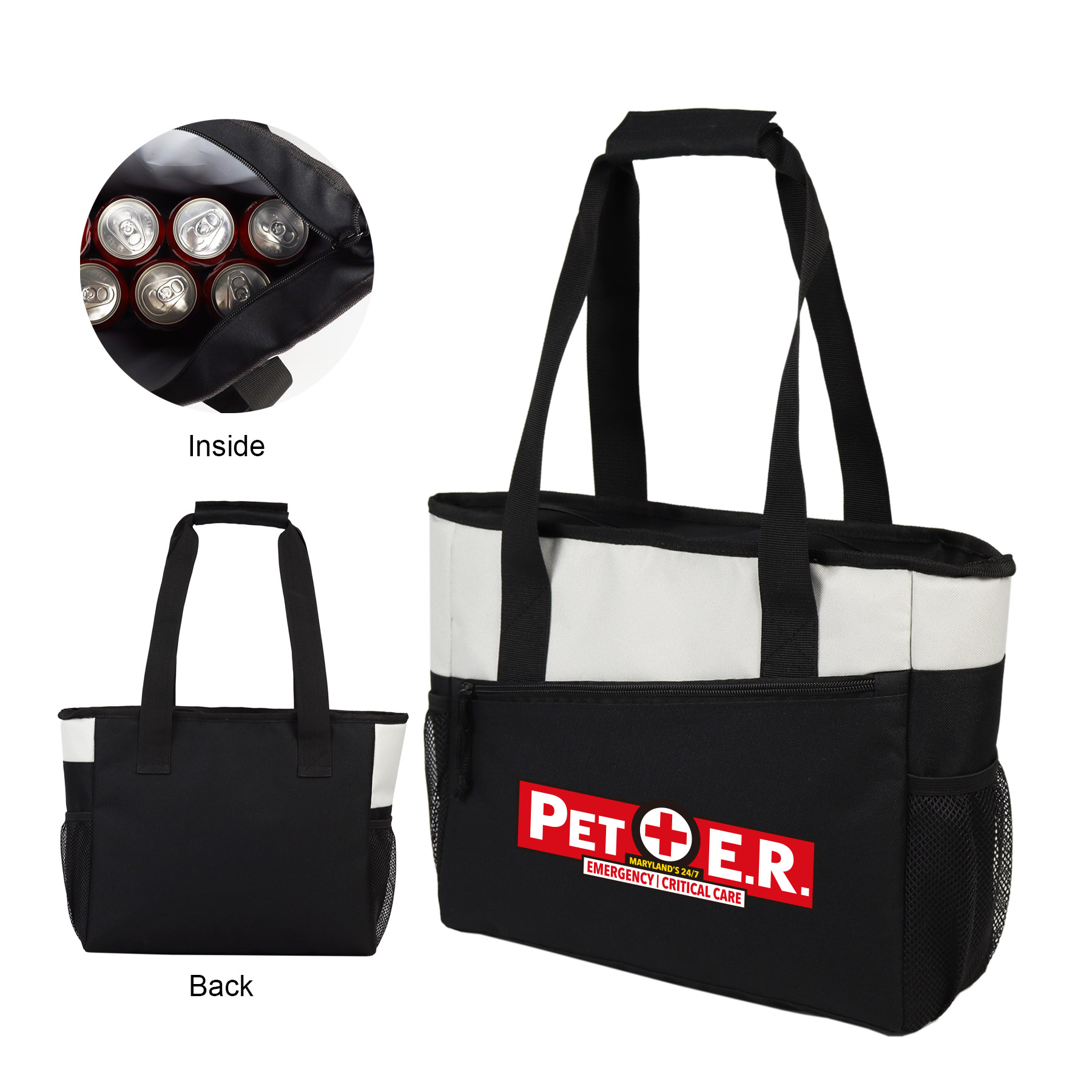 600D Two-Tone 20 Can Cooler Tote Bag 4