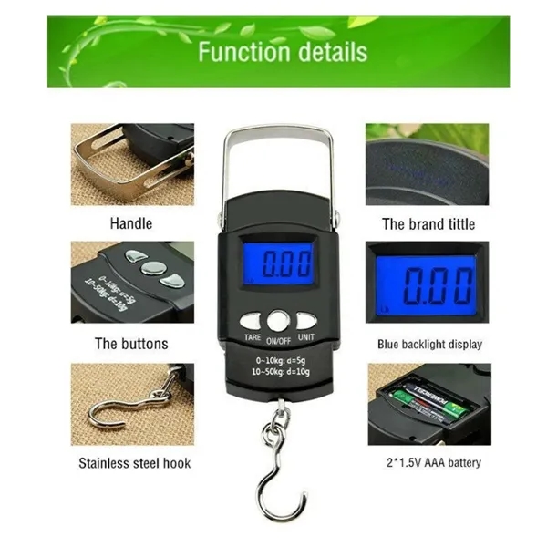 Hanging Scale 110lb with Measuring Tape 6