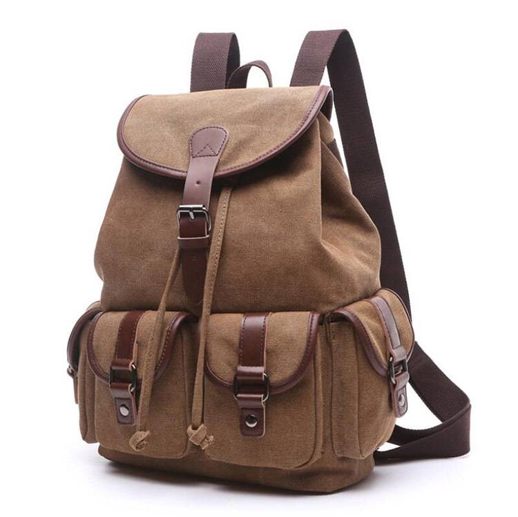 Women's Backpack Solid Color Multi-Pocket Outdoor Travel Bag 1