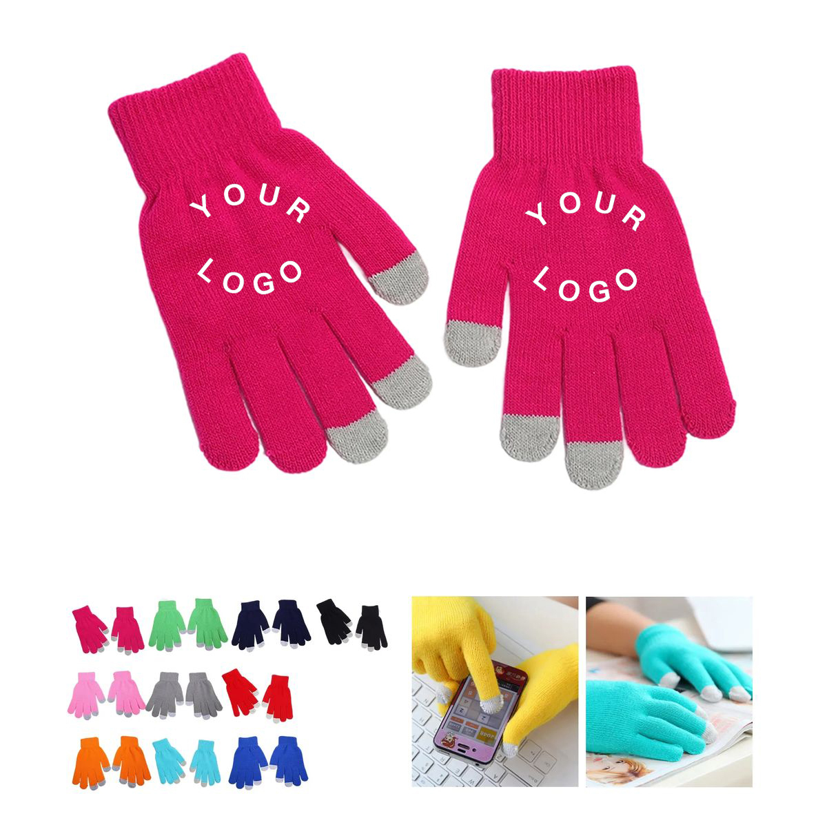 Warm Knit Gloves with Touchscreen Fingertip Design 13