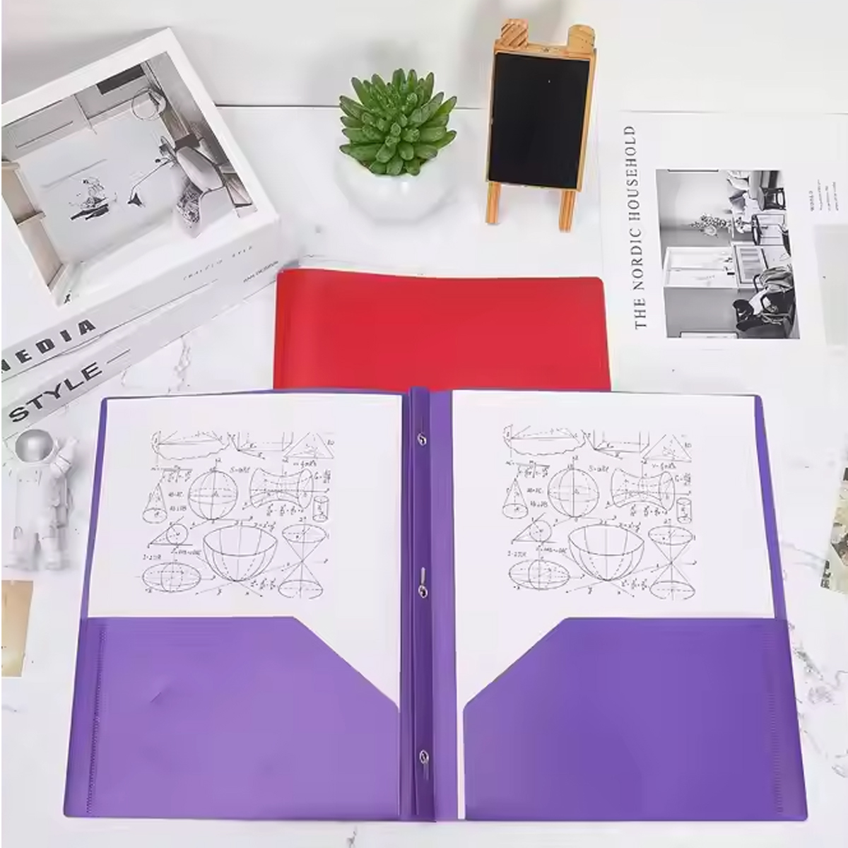 Poly Report Cover Folder with Clear Front and Color Back 8