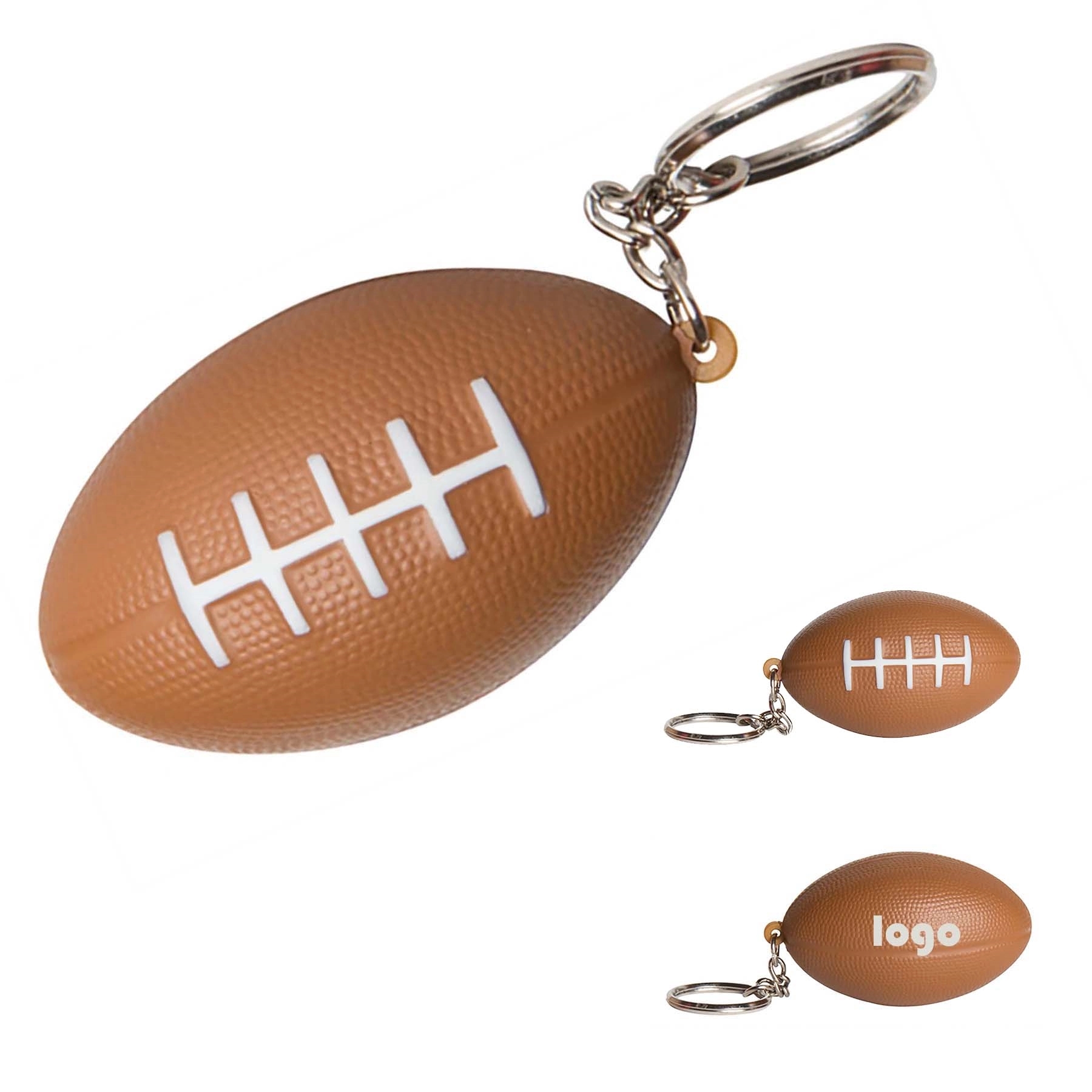 Sports Football Stress Reliever Ball Key Chain