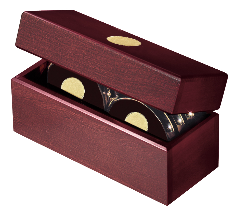 JAFFA® Six Coasters with Solid Cherry Chest 6