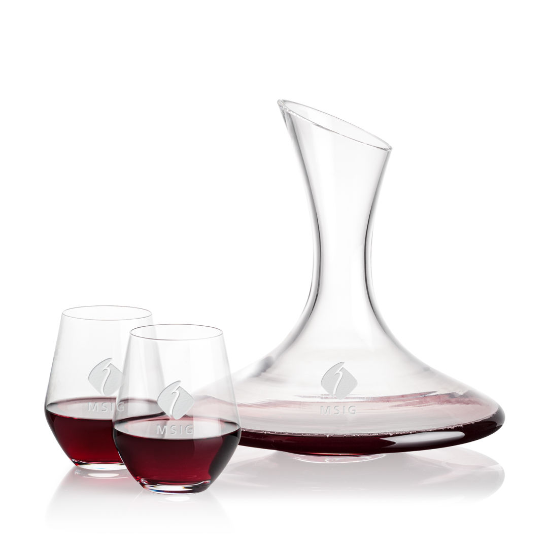 Madagascar Carafe & Reina Stemless Wine 4