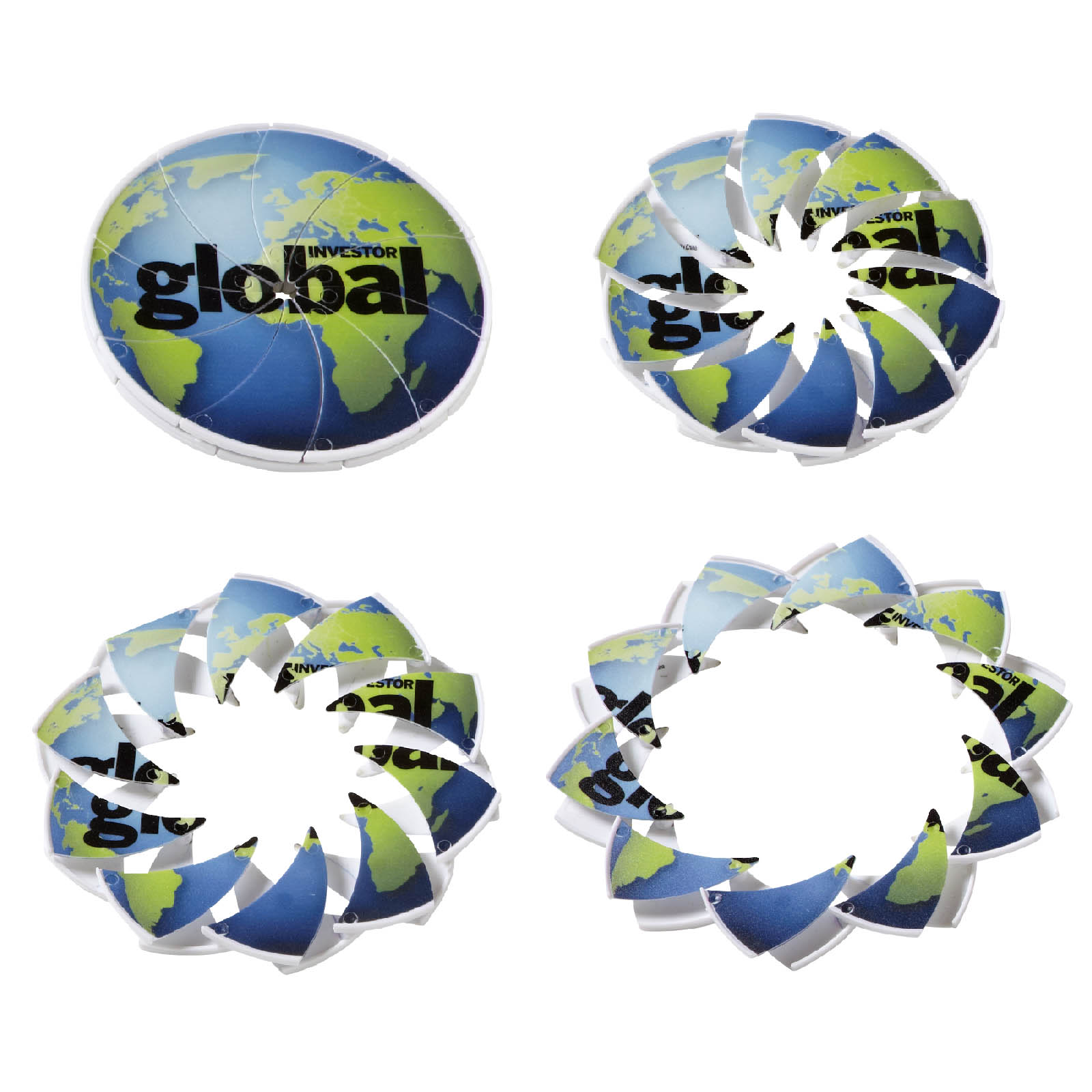 All-White Incredible Expanding Flying Disc with Digital Printing