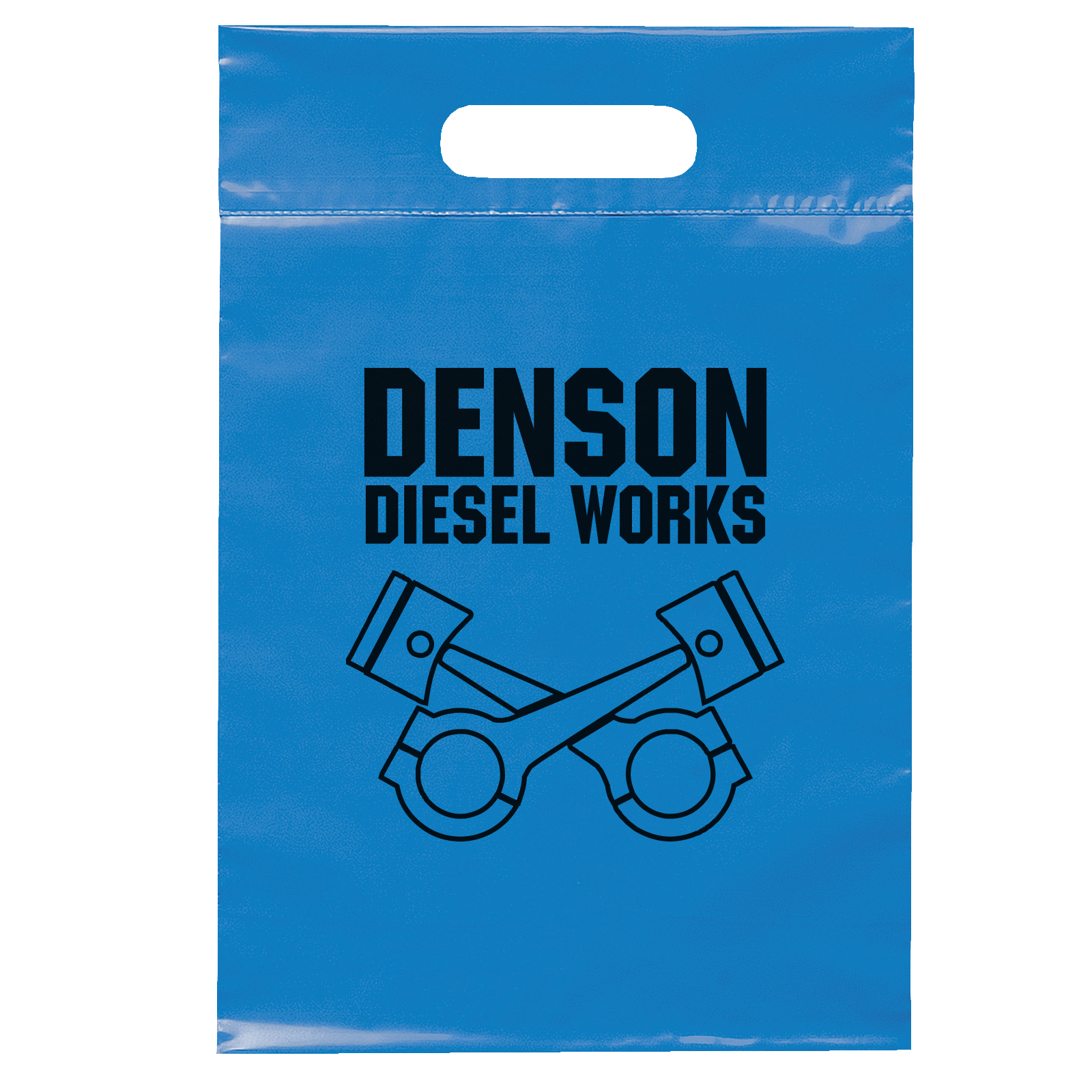 Die Cut Handle Bag - 9 1/2W x 14H - Flexo Ink Print 3
