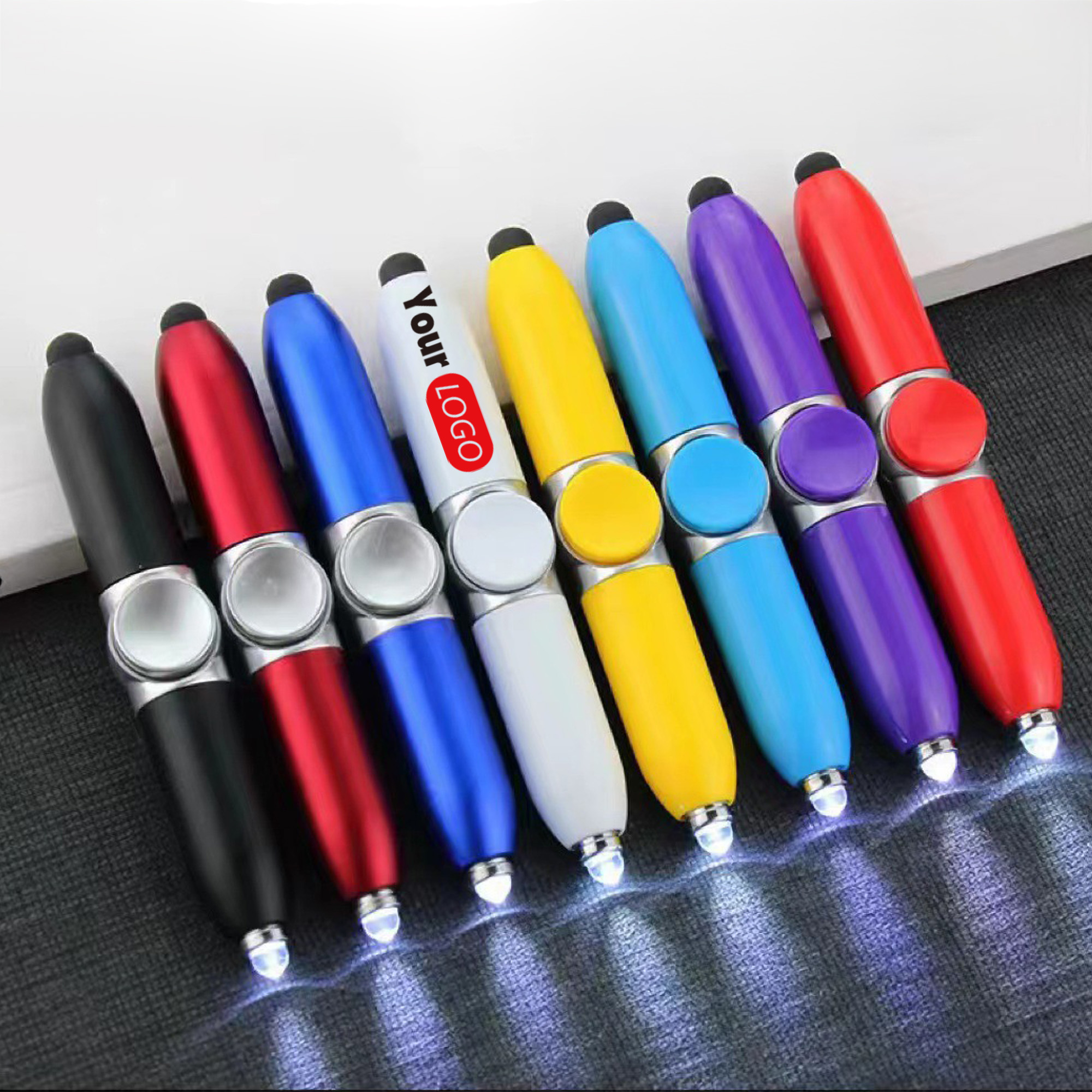 Spin Multi-Feature Fidget LED Pen Stress Relief Ballpoint 7