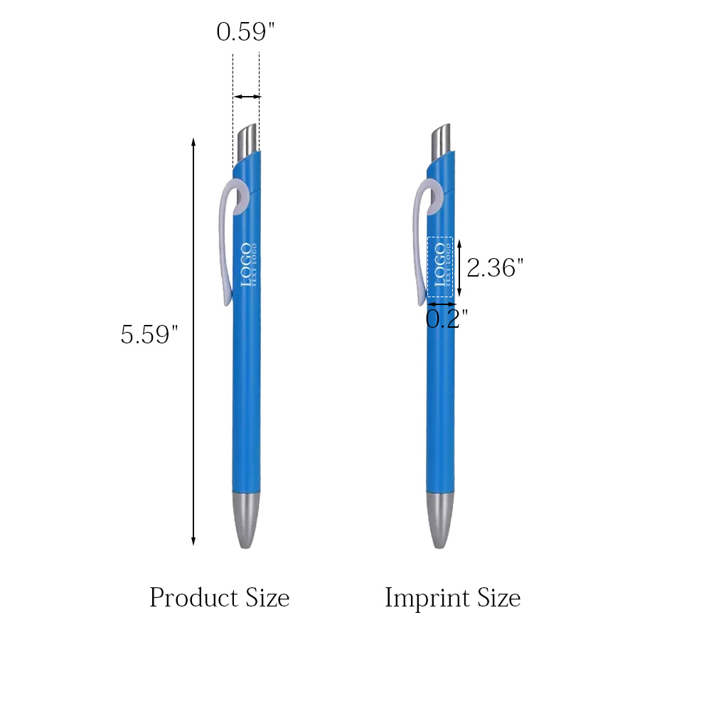 Solid Plastic Ballpoint Click Pen 1