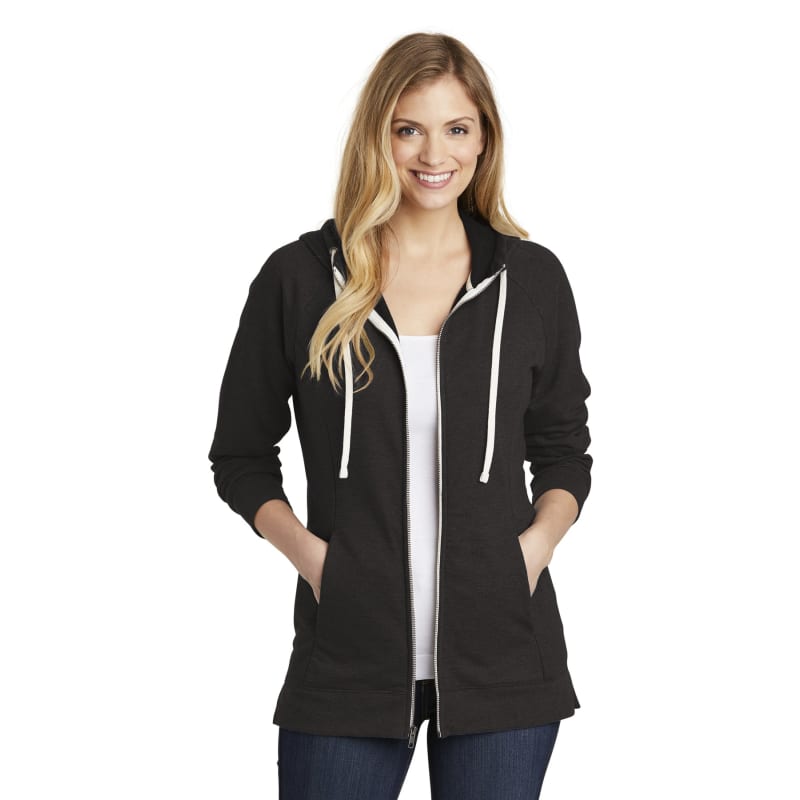 District Women's Perfect Tri French Terry Full-Zip Hoodie. 6